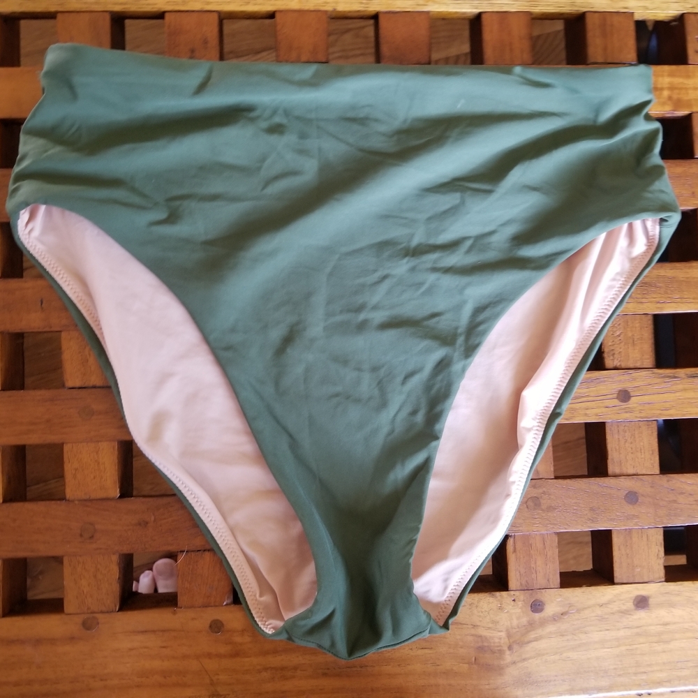 Green High-Waisted Bikini Bottom